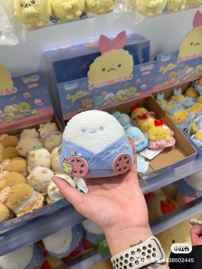 Sumikko Gurashi ｜Dreaming Idol Tenmusu Stage Onigiri Omusubi Trolley Hand-held Plush Toy｜75×110×65mm approx.