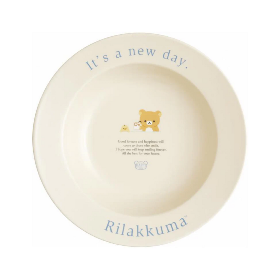 Rilakkuma｜Pasta &amp; Curry Plate - Beige 2025 San-X｜ 45 × Ø240 mm