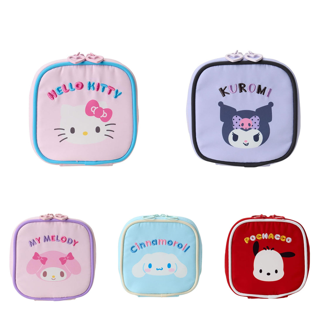 Sanrio｜Square Pouch - New Life 2025｜12.5×6×12.7cm approx.
