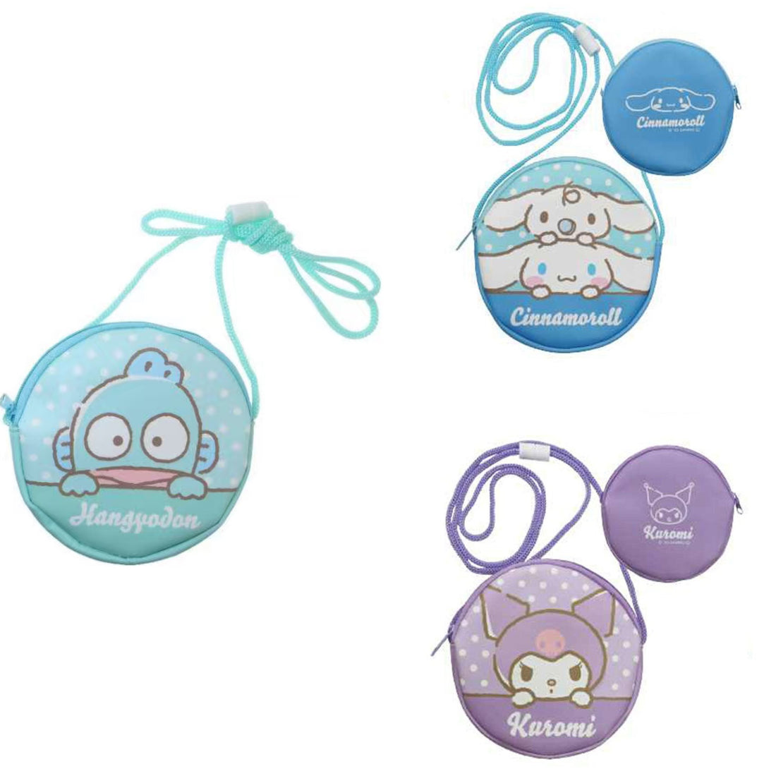 Sanrio|Colorful Dots Mini Pouch & Neck Strap|120×120×15mm approx.