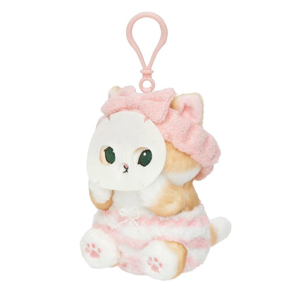 Mofusand｜Relaxing at Home Mascot Keychain (Face Pack Meow)｜H130×W90×D120mm approx.