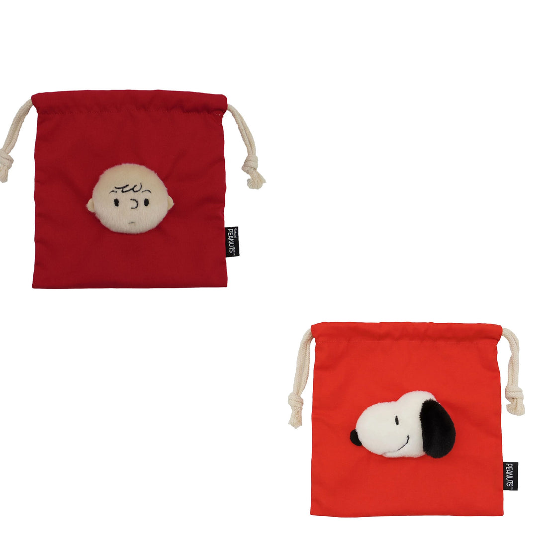 Snoopy｜PEANUTS Boa Face Drawstring Bag｜H18 x W18 x D3cm Approx.