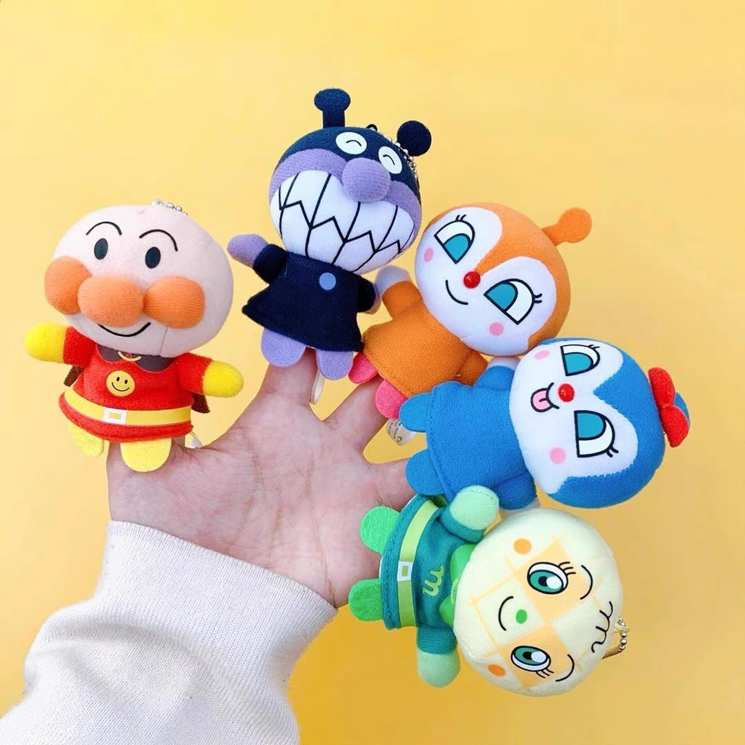 Anpanman｜Go! Anpanman Uncle Jam Fluffy Finger Puppet Mascot Holder /Plush Keychain｜W90 x H100 x D55mm aprox.