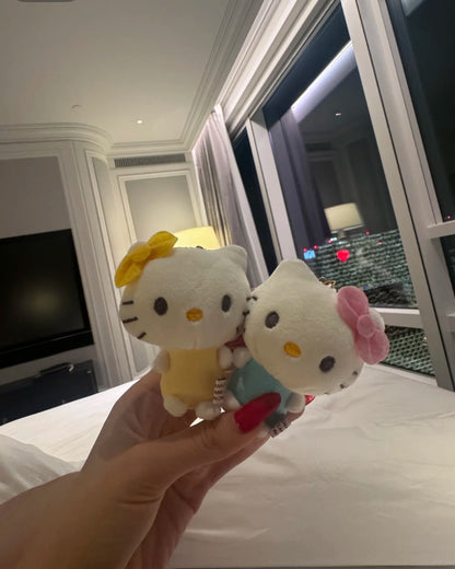 Sanrio｜ niko nui Hello Kitty &amp; Mimmy Mascot Holder /Plush Keychain｜H170×W130×D50mm approx.