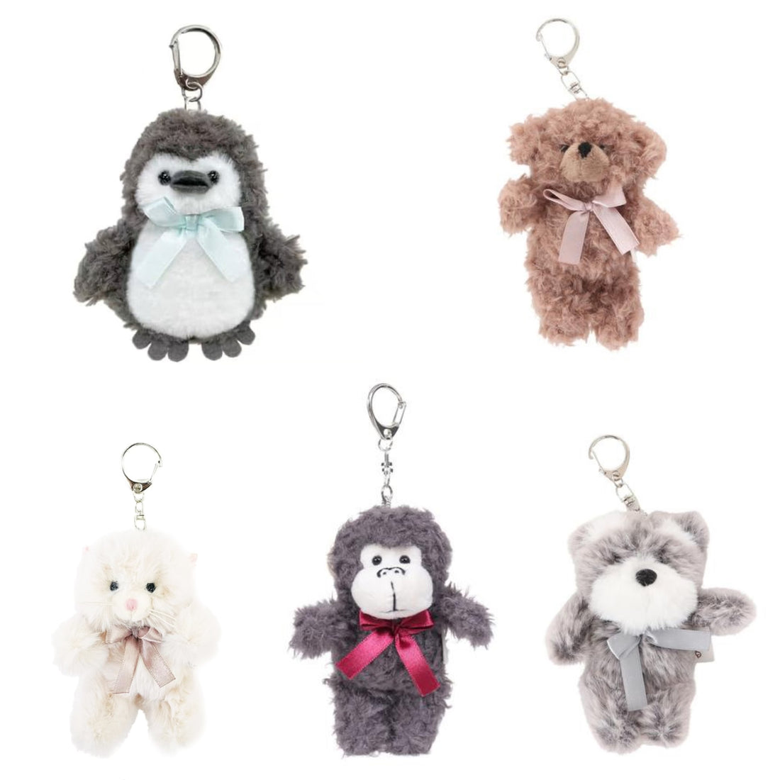 Twin｜Animal Mascot Holder /Plush Keychain｜12 x 8 x 4 cm approx.