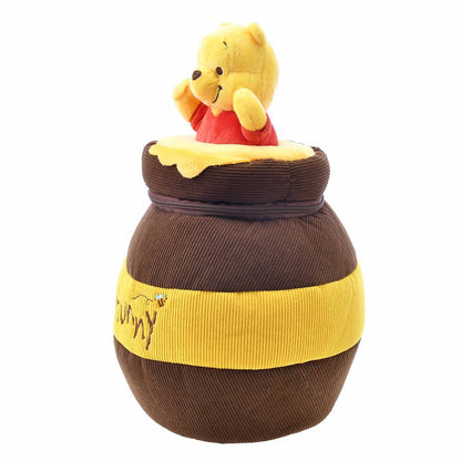 Disney｜Winnie the pooh小熊维尼2023蜜蜂日限定蜂蜜桶玩偶公仔/小挂件可以收纳进去/防水内里｜高さ約27.2×幅15×奥行き16.5(cm)