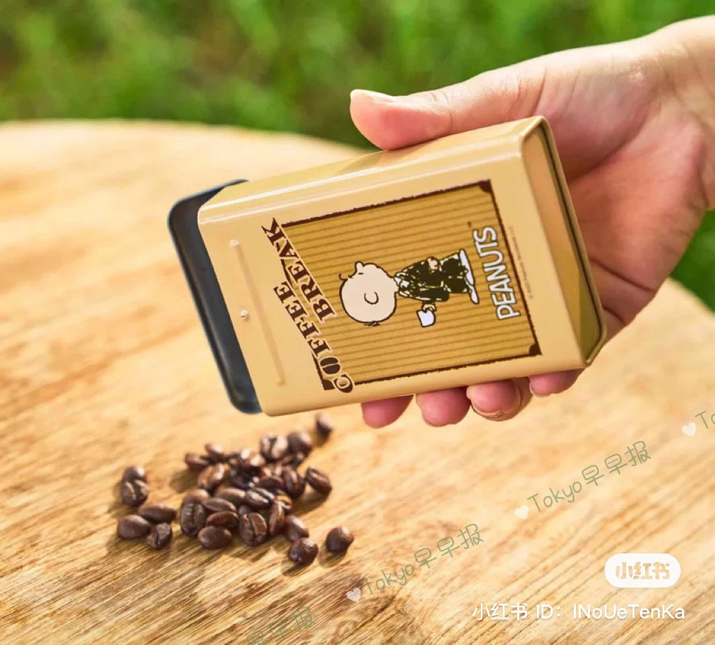 Snoopy｜日本知名咖啡杂志Master热门附带史努比手磨咖啡器?储豆罐