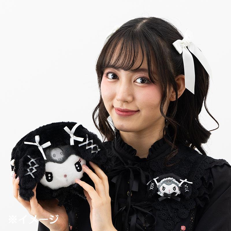 Sanrio｜第三代暗黑地雷限定毛绒化妆包/印花防水内里/珍珠拉链头｜约20×10×14cm