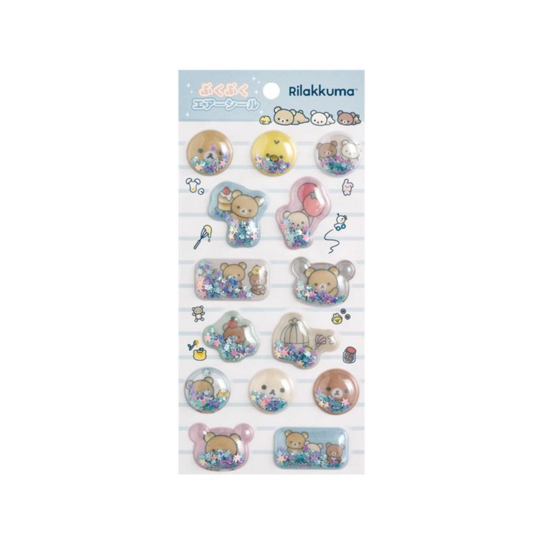 Rilakkuma｜Favorite Things Shake Shake Capsule Seal Sticker｜ 200×95mm approx.
