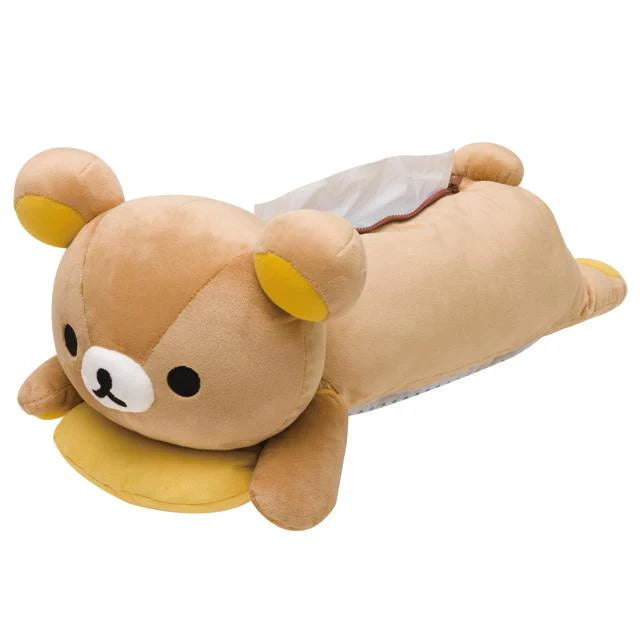 Rilakkuma轻松熊｜Plush Tissue Cover超大毛茸茸纸巾套玩偶抱枕/小垫子可以取下当屏幕擦｜?  Body size: H200 x W260 x D470mmCushion size: H115 x W160mm