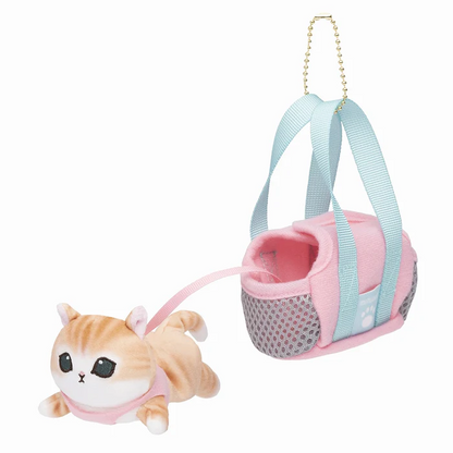 Mofusand｜ Nyanko Mascot with Outing Bag Mascot Holder /Plush Keychain｜130×70×125mm approx.