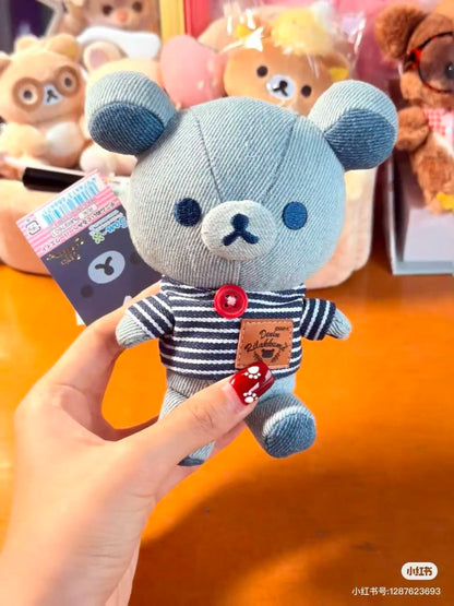 【limit 1】Rilakkuma｜Kurashiki Denim House Mascot Holder /Plush Keychain｜125×105×55mm approx.