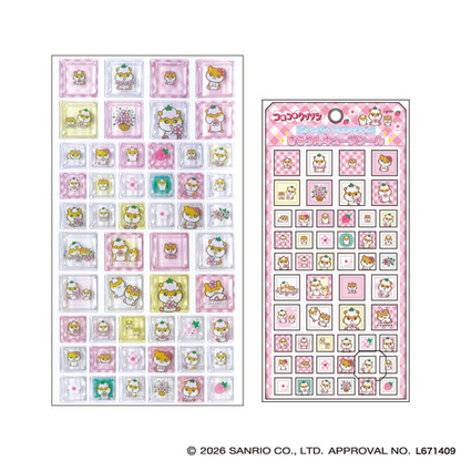 Sanrio｜Characters Korokoro Kuririn Sparkling Cube Stickers｜H175 x W95 x D3mm approx.