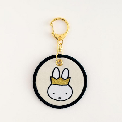 Miffy｜70th Anniversary Gold Crown Keychain/Keyring｜ φ62mm approx.