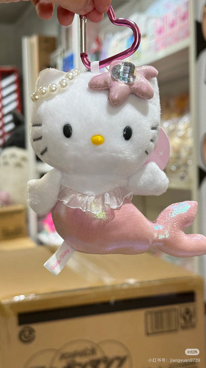 HelloKitty｜Fantasy Series Mermaid Mascot Holder /Plush Keychain｜ H12 × W8.5 × D6.5 cm approx.