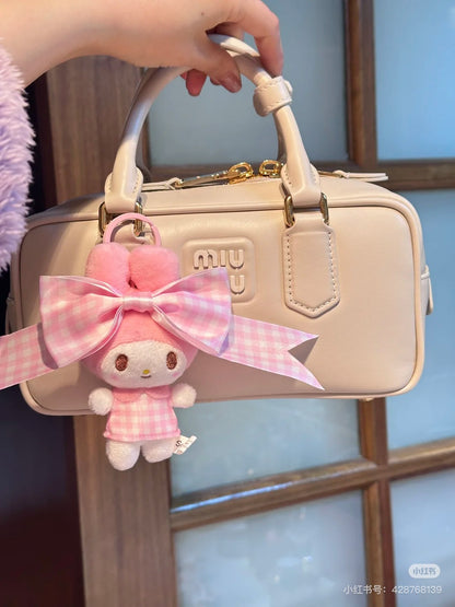 【limit 1】Sanrio三丽鸥｜My Melody Birthday 50th Anniversary Princess Ribbon Secret Mascot Keychain美乐蒂50周年生日粉桃甜心系列大蝴蝶结毛绒玩偶挂件盲盒/全8种｜1枚入