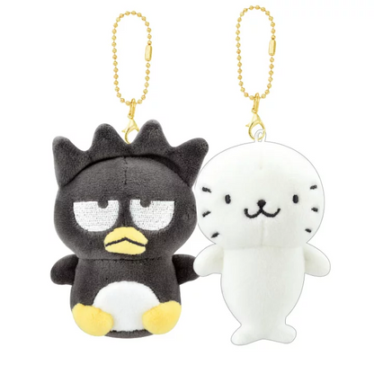 Sanrio三丽鸥｜ niko nui Cinnamoroll &amp; Moca Plush Mascot Keychain磁吸贴贴毛绒玩偶钥匙挂件/包挂/1对｜约 14.5 x 9.5 x 6 cm