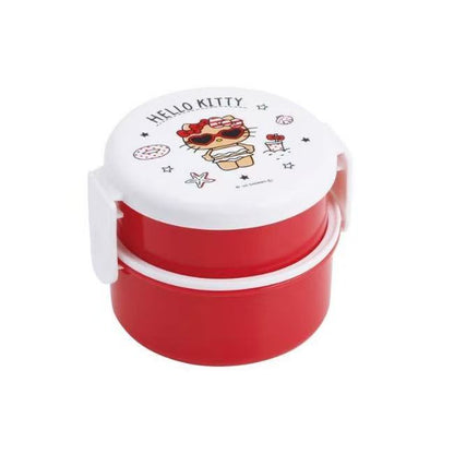 Sanrio｜hello kitty Sun-tanned Round 2-tier Lunch Box｜500ml
