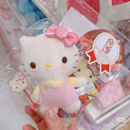 Sanrio三丽鸥｜Fujiya Chocolate Bar &amp; Mascot Holder不二家联名巧克力棒毛绒玩偶挂件/包挂｜约9×5×11cm