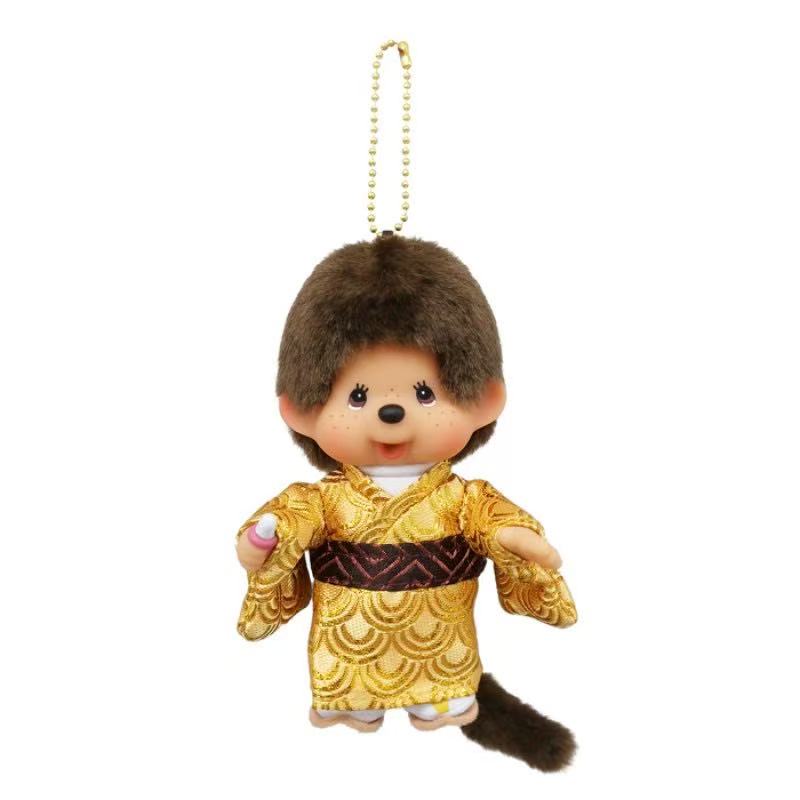 Monchhichi｜Golden Kimono Boy Mascot Holder /Plush Keychain