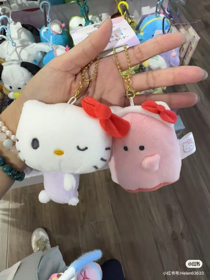 Sanrio｜Obakenu Nico Mascot Holder /Plush Keychain｜H180 x W155 x D80mm approx.