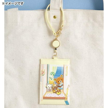 Rilakkuma｜Stay with Me Pass Case Card Holder &amp; Reel｜115×75mm approx.