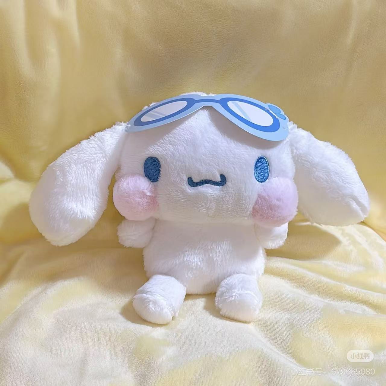Sanrio｜Cinnamoroll Plump Cheeks Plush Glasses Stand｜21×9×15cm approx.