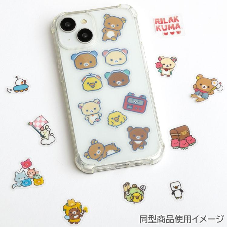 Rilakkuma｜Gaming Pixel Art Flake Sticker Set｜50 pieces