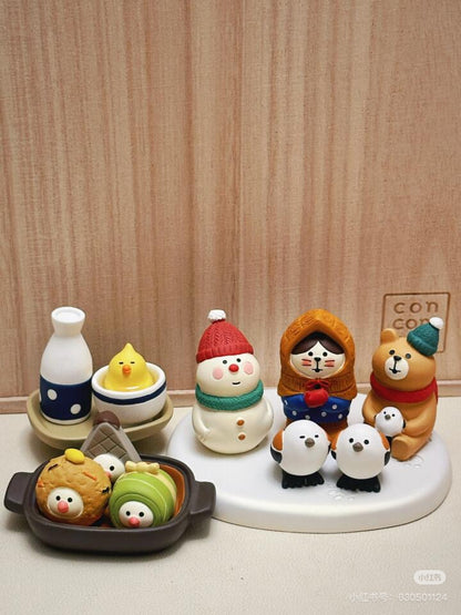 concombre｜Yukinko圣诞系列雪孩子猫咪树脂装饰摆件｜约28 x 25 x H4mm