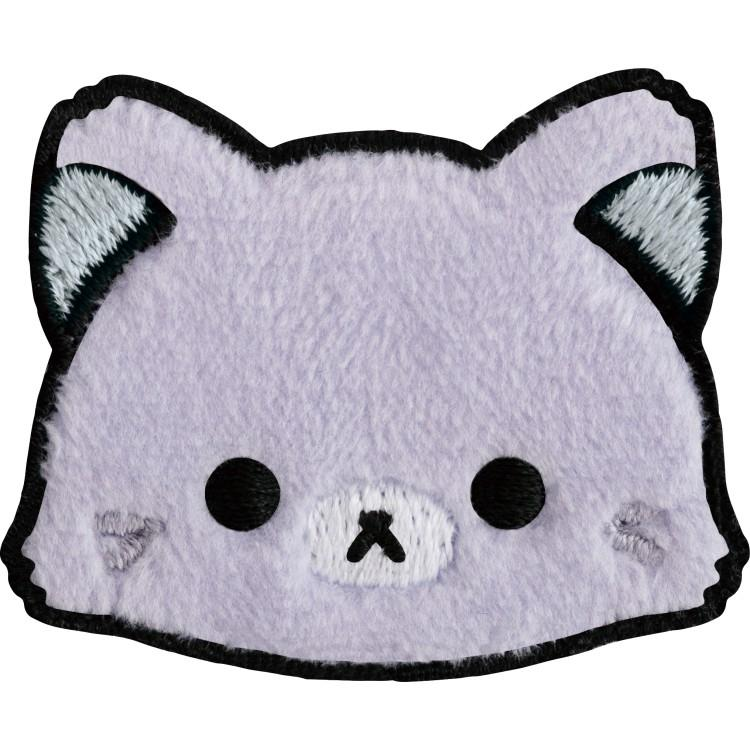 SANX｜Rilakkuma and Awawa Neko  Fluffy Patch Sticker｜80 x 50 mm approx.