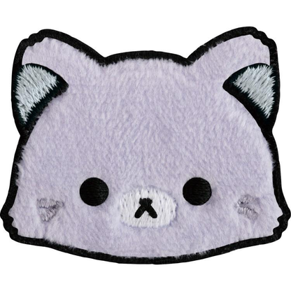 SANX｜Rilakkuma and Awawa Neko  Fluffy Patch Sticker｜80 x 50 mm approx.