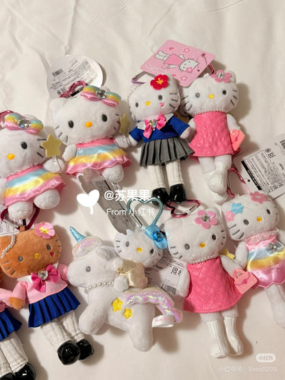 HelloKitty｜Style Up Mascot Holder /Plush Keychain｜H14.7 × W7.0 × D4.2 cm approx.