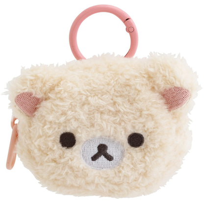 Rilakkuma｜Fluffy Face Mascot Mini Pouch with Carabiner｜60×75×30mm approx.