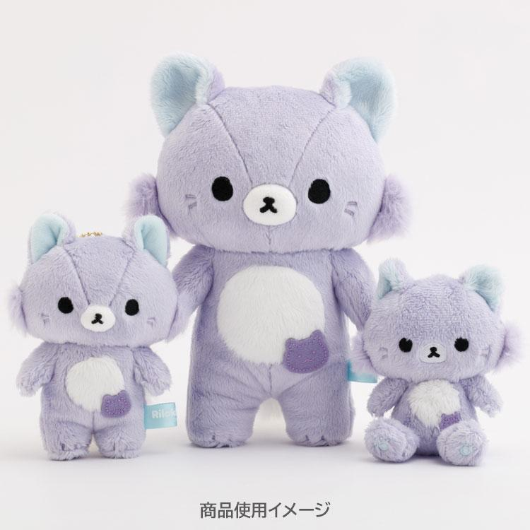 SANX｜Rilakkuma and Awawa Neko Mascot Holder /Plush Keychain｜90×85×45mm approx.