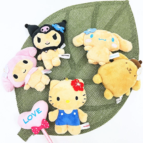 Sanrio｜Sunburn Plush Mirror Keychain｜11.5cm x 9cm x 1.5cm approx.