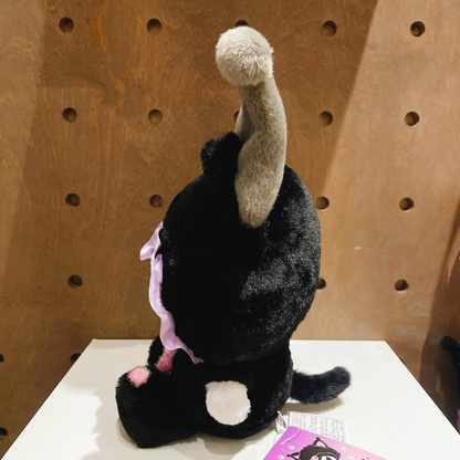 Sanrio三丽鸥｜Nakajima Sanrio Plush Toy Kuromi Black Cat S 库洛米生日黑猫系列S号毛绒玩偶/公仔｜约10.5 x 20.5 x 25.0cm