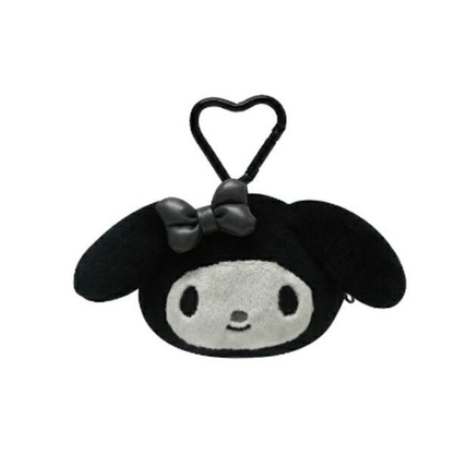 Sanrio｜Monochrome Pouch with Carabiner｜93×75×30mm approx.