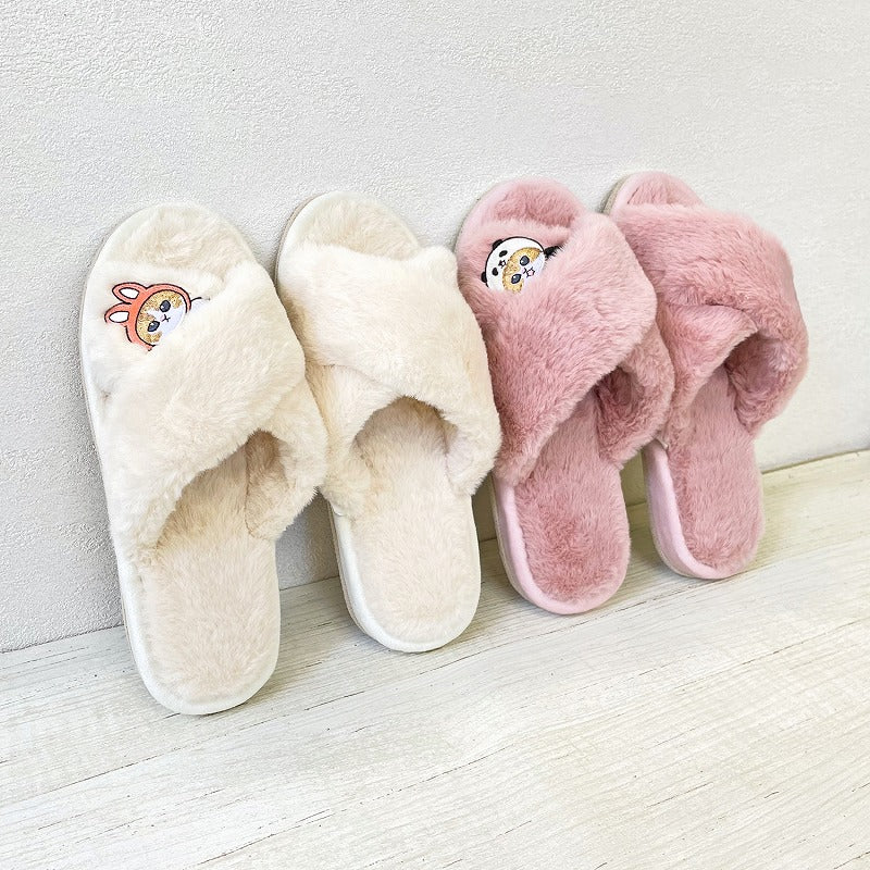 Mofusand｜Hyoko and Cross Band Slippers｜Free (~ 23cm)