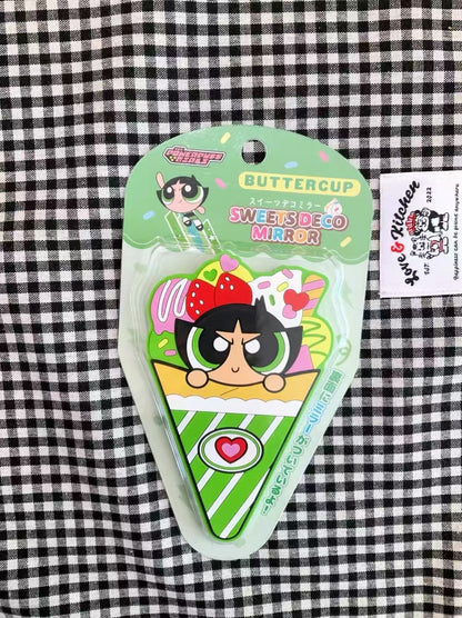 Powerpuff Girls｜Dessert Crepe Deco Mirror｜119×74mm approx.