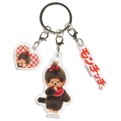Monchhichi｜3-part Acrylic Keychain/Keyring｜H52 x W31 x D3mm approx.