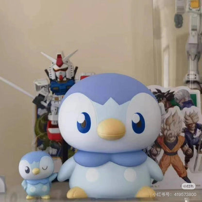 Pikachu皮卡丘｜Takara Tomy Pokemon-Pokepeace Puni Kyun Light - Piplup 宝可梦软软捏捏多段变光波加曼小夜灯｜约15 x 15 x 10cm