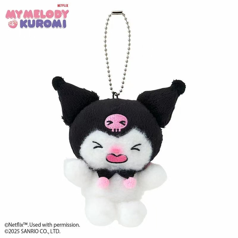Sanrio｜Netflix Original Anime My Melody &amp; Kuromi Collection Mascot Holder /Plush Keychain｜W8.5 x D6 x H10cm approx.