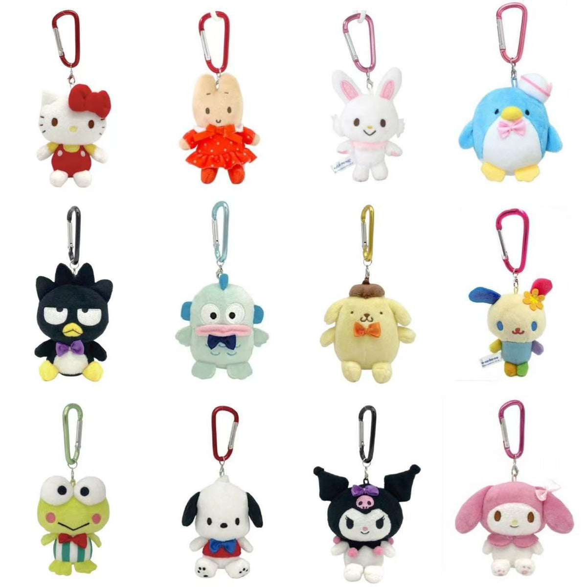 Sanrio｜Carabiner Mini Mascot Holder /Plush Keychain｜8.5cm×6cm×4.5cm approx.