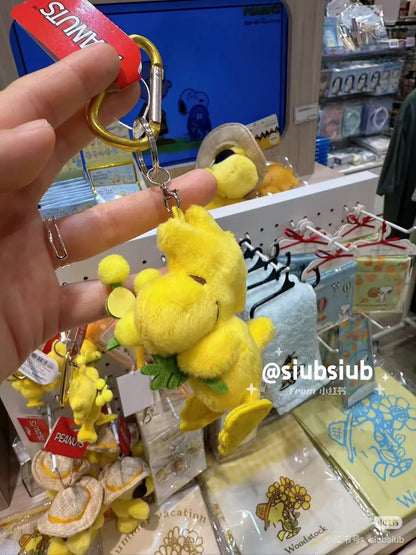 Snoopy｜Peanuts Woodstock Mimosa Mascot Holder /Plush Keychain｜ H8.5 x W4 x D7cm approx.