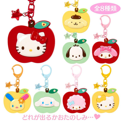 Sanrio｜Autumn Apple Gingham Red Mini Mirror Keychain mystery bag/blind box/All 8 types｜1pc