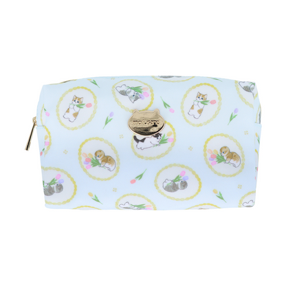Mofusand｜Pen Pouch - Cat / Light Blue｜H100 x W170 x D45mm approx.
