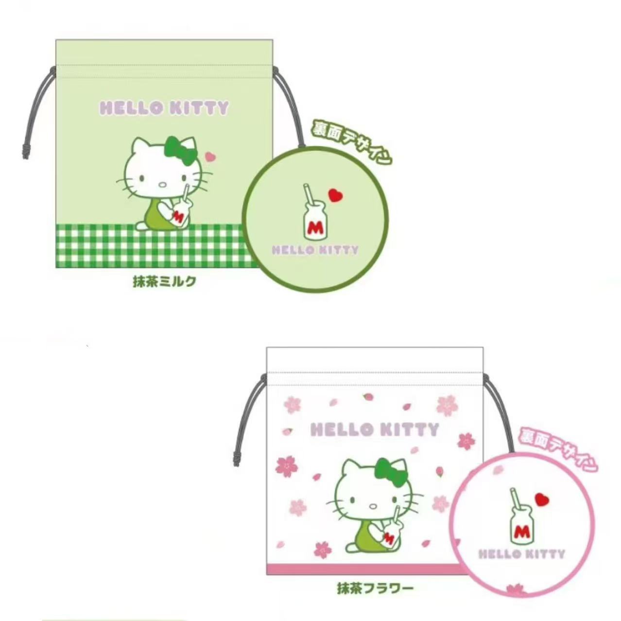 Sanrio｜Matcha Hello Kitty POP-UP STORE Drawstring Bag