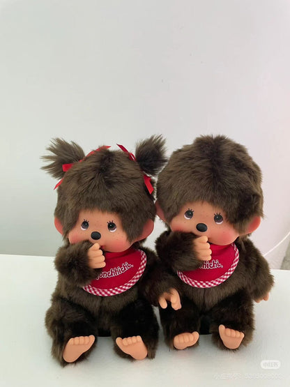 Monchhichi｜Premium Standard Brown Sitting Plush Dolls/Plush Toy｜S/ 19 x 12 x 6 cm approx.