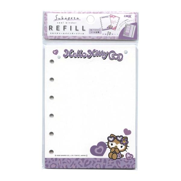 Sanrio｜Hello Kitty 6 Hole Sticker Binder Refill｜10 sheets