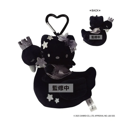 Sanrio｜HELLO KITTY BLACK ANGEL Premium Mascot Holder /Plush Keychain｜H115 x W100 x D50mm approx.